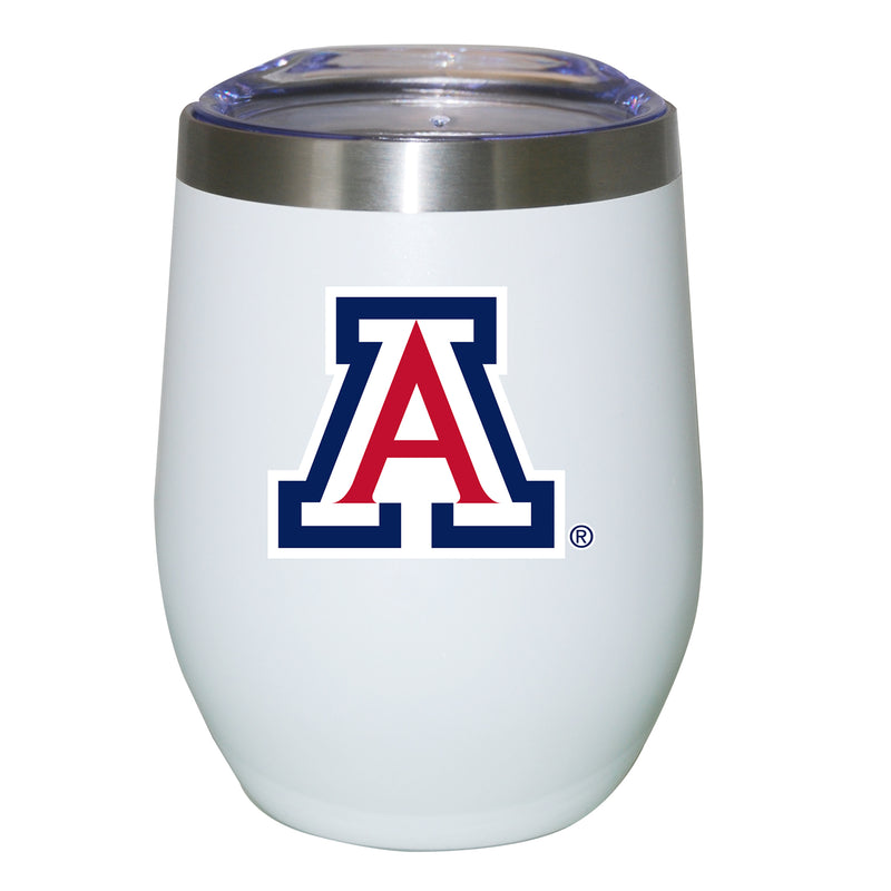 12oz White Stainless Steel Stemless Tumbler | Arizona Wildcats Arizona Wildcats, ARZ, COL, CurrentProduct, Drinkware_category_All 194207624432 $27.49