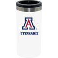 12oz Personalized White Stainless Steel Slim Can Holder | Arizona Wildcats
