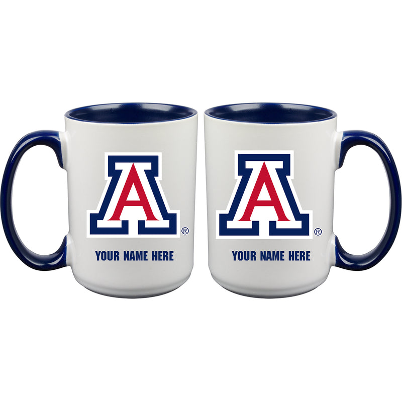 15oz Inner Color Personalized Ceramic Mug | Arizona Wildcats 2790PER, Arizona Wildcats, ARZ, COL, CurrentProduct, Drinkware_category_All, Personalized_Personalized  $27.99