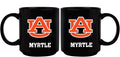 11oz Black Personalized Ceramic Mug - Auburn AU, Auburn Tigers, COL, CurrentProduct, Custom Drinkware, Drinkware_category_All, Gift Ideas, Personalization, Personalized_Personalized 194207389645 $20.11