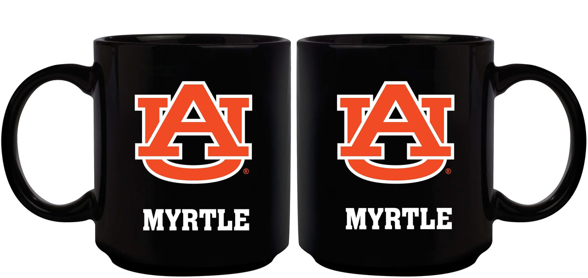 11oz Black Personalized Ceramic Mug - Auburn AU, Auburn Tigers, COL, CurrentProduct, Custom Drinkware, Drinkware_category_All, Gift Ideas, Personalization, Personalized_Personalized 194207389645 $20.11