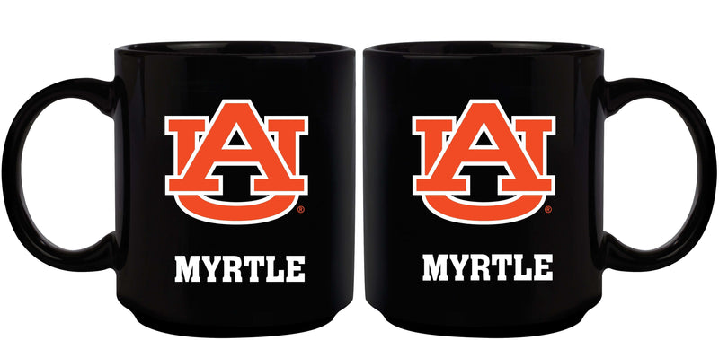 11oz Black Personalized Ceramic Mug - Auburn AU, Auburn Tigers, COL, CurrentProduct, Custom Drinkware, Drinkware_category_All, Gift Ideas, Personalization, Personalized_Personalized 194207389645 $20.11