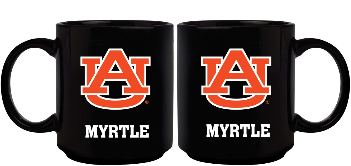 11oz Black Personalized Ceramic Mug - Auburn AU, Auburn Tigers, COL, CurrentProduct, Custom Drinkware, Drinkware_category_All, Gift Ideas, Personalization, Personalized_Personalized 194207389645 $20.11