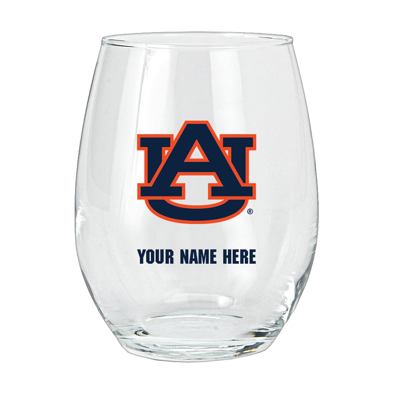 15oz Personalized Stemless Glass | Auburn Tigers