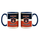 Inner Stripe Mug 15oz.Wht.  Auburn
AU, Auburn Tigers, COL, OldProduct
The Memory Company