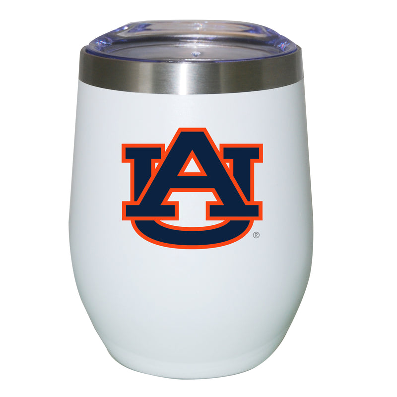 12oz White Stainless Steel Stemless Tumbler | Auburn Tigers AU, Auburn Tigers, COL, CurrentProduct, Drinkware_category_All 194207624449 $27.49