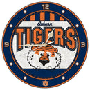 12 Inch Art Glass Clock | Auburn University AU, Auburn Tigers, COL, CurrentProduct, Home & Office_category_All 687746445366 $38.49