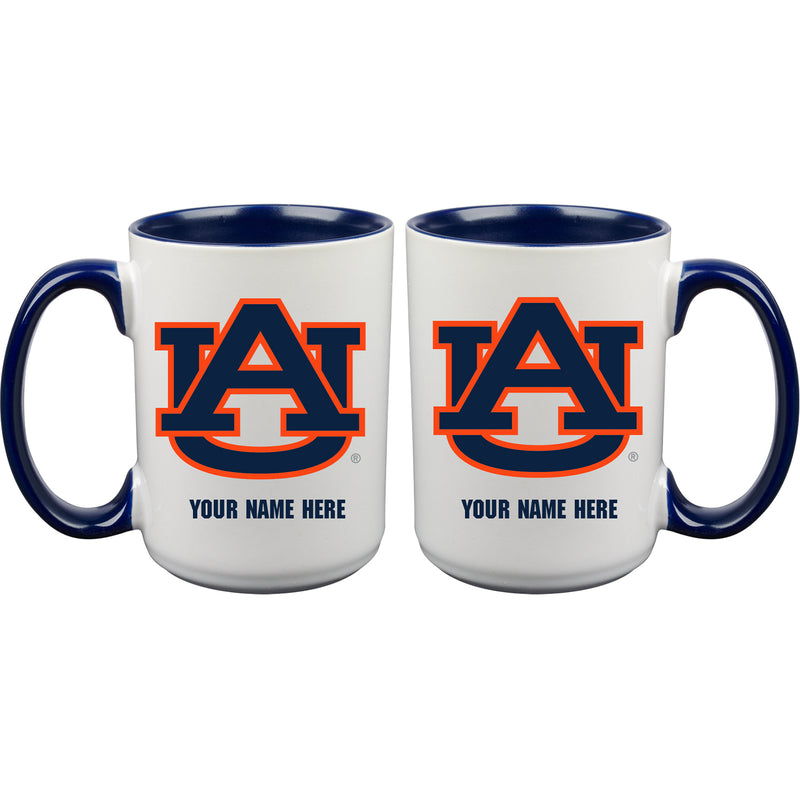 15oz Inner Color Personalized Ceramic Mug | Auburn Tigers 2790PER, AU, Auburn Tigers, COL, CurrentProduct, Drinkware_category_All, Personalized_Personalized  $27.99