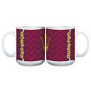 15oz Chevron Design White Mug | Arizona St Arizona State Sun Devils, AZS, COL, OldProduct 687746112886 $12