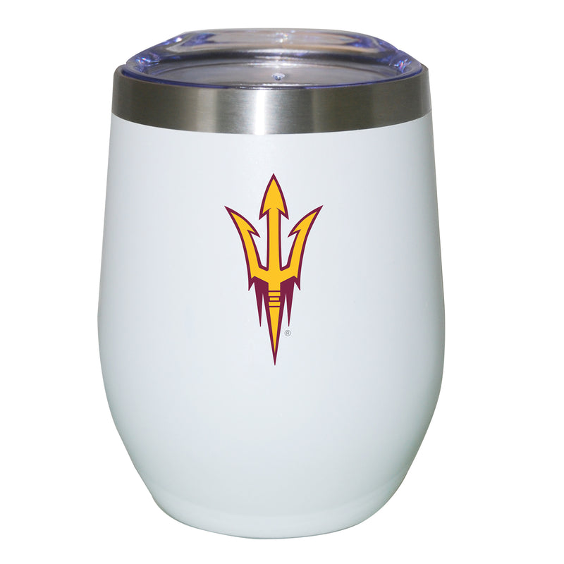 12oz White Stainless Steel Stemless Tumbler | Arizona State Sun Devils Arizona State Sun Devils, AZS, COL, CurrentProduct, Drinkware_category_All 194207624456 $27.49