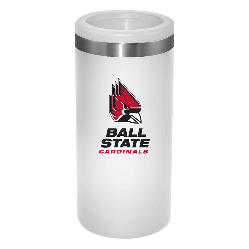 12oz White Slim Can Holder | Ball State Cardinals