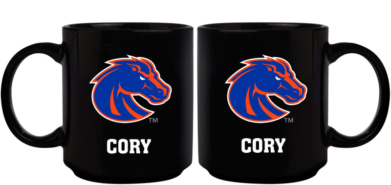 11oz Black Personalized Ceramic Mug - Boise State Boise State Broncos, BOS, COL, CurrentProduct, Custom Drinkware, Drinkware_category_All, Gift Ideas, Personalization, Personalized_Personalized 194207389584 $20.11