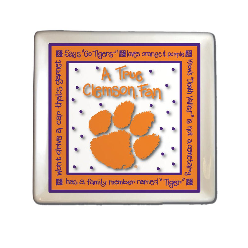 True Fan Square Plate - Clemson University
Clemson Tigers, CLM, COL, OldProduct
The Memory Company