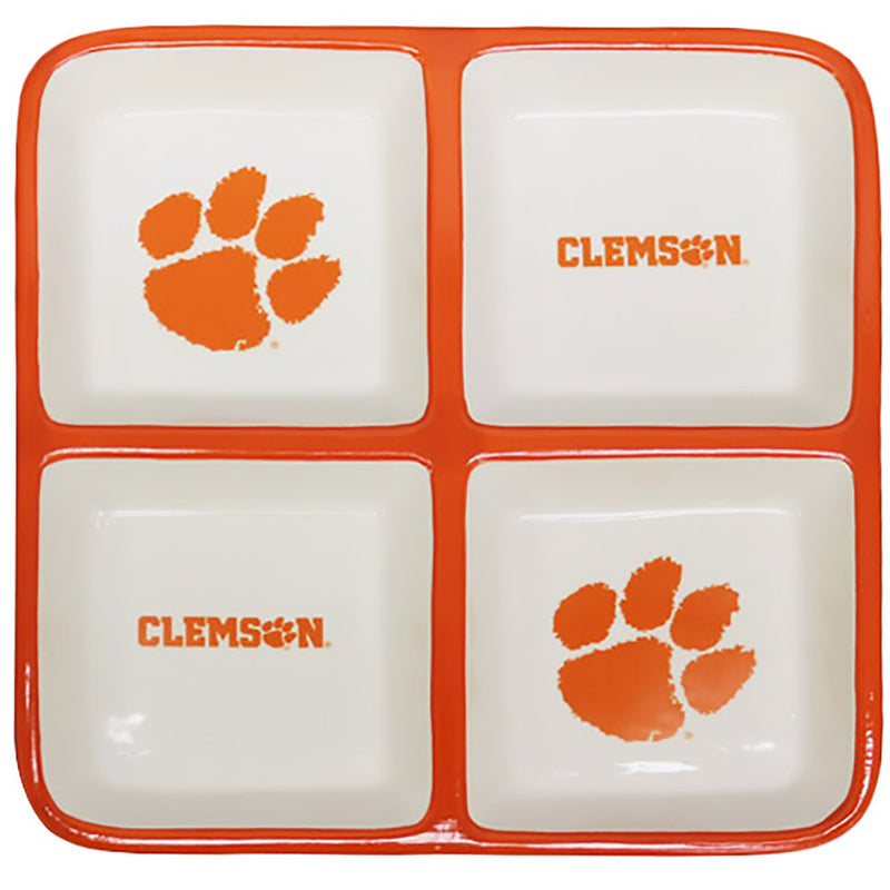 4 Section Square Tray | Clemson
