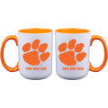 15oz Inner Color Personalized Ceramic Mug | Clemson Tigers 2790PER, Clemson Tigers, CLM, COL, CurrentProduct, Drinkware_category_All, Personalized_Personalized  $27.99