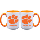 15oz Inner Color Personalized Ceramic Mug | Clemson Tigers 2790PER, Clemson Tigers, CLM, COL, CurrentProduct, Drinkware_category_All, Personalized_Personalized  $27.99
