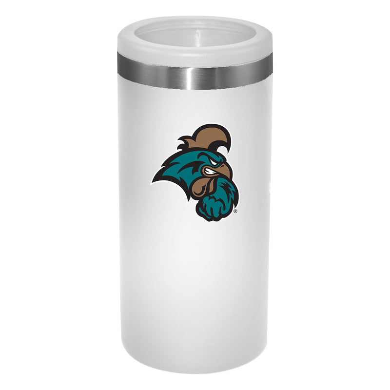 12oz White Slim Can Holder | Coastal Carolina Univ Chanticleers