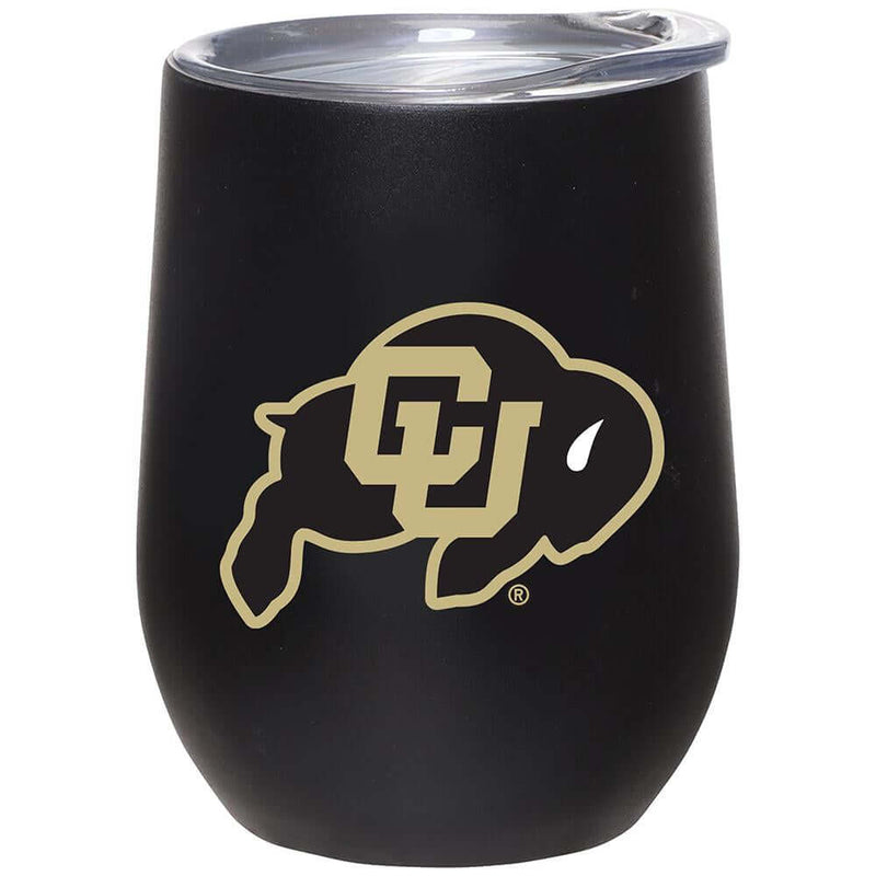 12oz Matte Stainless Steel Stemless Tumbler | Colorado COL, Colorado Buffaloes, CurrentProduct, Drinkware_category_All 888966600478 $32.99