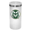 12oz White Slim Can Holder | Colorado State Rams