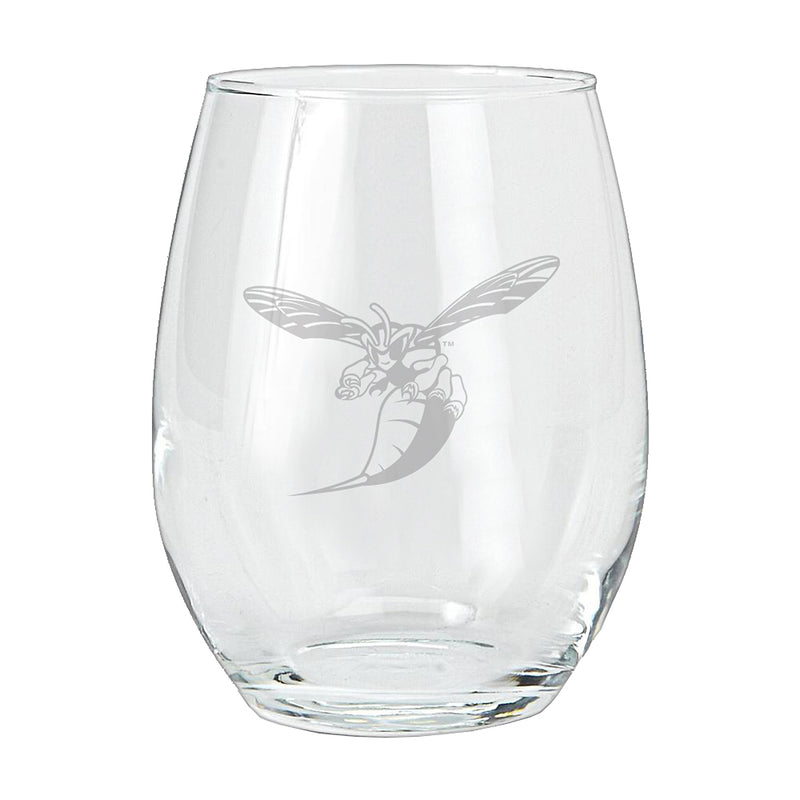 15oz Etched Stemless Tumbler | Delaware State Hornets COL, CurrentProduct, Delaware State Hornets, DLS, Drinkware_category_All  $12.49