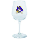 12.75oz Decal Wine Glass | East Carolina University COL, East Carolina Pirates, ECU, Holiday_category_All, OldProduct 888966684119 $12