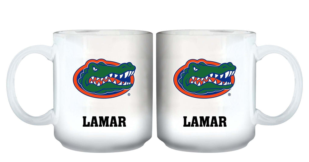 11oz White Personalized Ceramic Mug - Florida COL, CurrentProduct, Custom Drinkware, Drinkware_category_All, FL, Florida Gators, Gift Ideas, Personalization, Personalized_Personalized 194207464908 $20.11