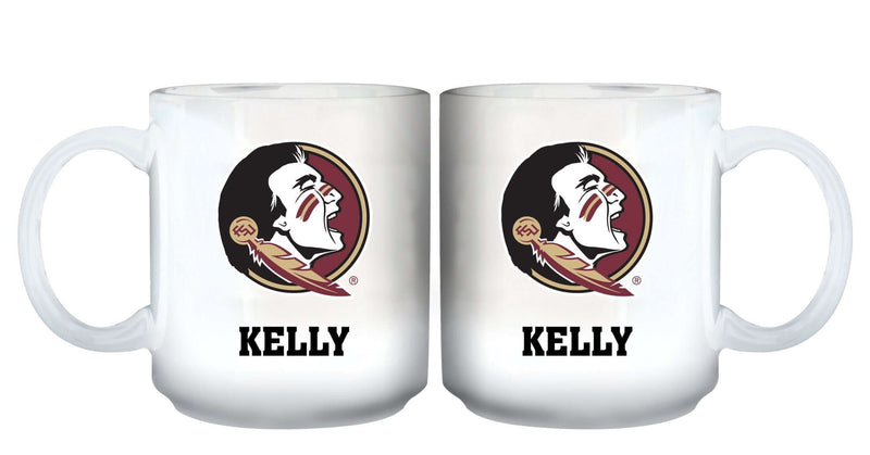 11oz White Personalized Ceramic Mug - Florida State COL, CurrentProduct, Custom Drinkware, Drinkware_category_All, Florida State Seminoles, FSU, Gift Ideas, Personalization, Personalized_Personalized 194207464915 $20.11