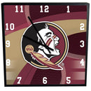 12 Inch Square Carbon Fiber Clock | Florida State University COL, Florida State Seminoles, FSU, OldProduct 687746320175 $25