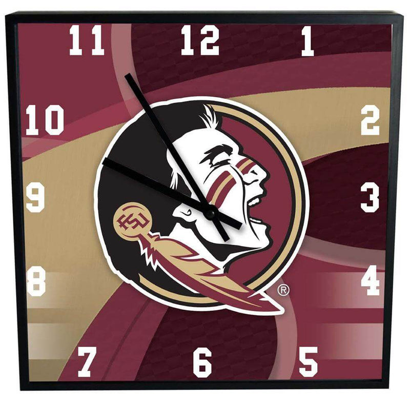 12 Inch Square Carbon Fiber Clock | Florida State University COL, Florida State Seminoles, FSU, OldProduct 687746320175 $25
