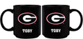 11oz Black Personalized Ceramic Mug - Georgia COL, CurrentProduct, Custom Drinkware, Drinkware_category_All, GA, Georgia Bulldogs, Gift Ideas, Personalization, Personalized_Personalized 194207389171 $20.11