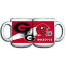 15oz 3D Wht Mug UNIV OF GEORGIA COL, CurrentProduct, Drinkware_category_All, GA, Georgia Bulldogs 888966111547 $14.49