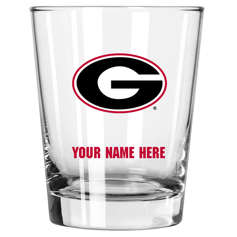 15oz Personalized Stemless Glass | Georgia Bulldogs