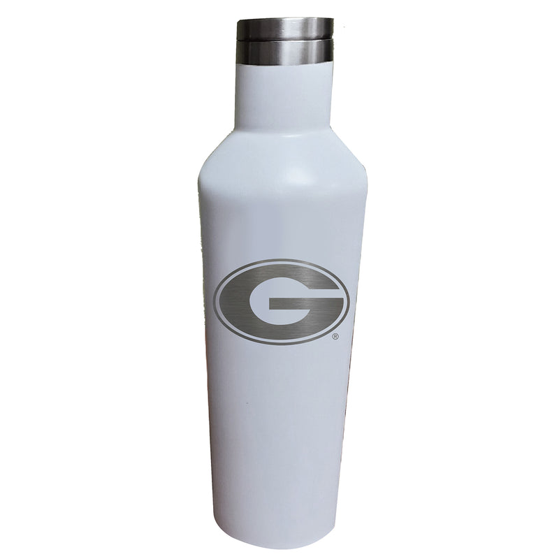 17oz White Etched Infinity Bottle | Georgia Bulldogs