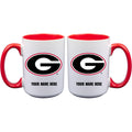 15oz Inner Color Personalized Ceramic Mug | Georgia Bulldogs 2790PER, COL, CurrentProduct, Drinkware_category_All, GA, Georgia Bulldogs, Personalized_Personalized  $27.99