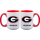 15oz Inner Color Personalized Ceramic Mug | Georgia Bulldogs 2790PER, COL, CurrentProduct, Drinkware_category_All, GA, Georgia Bulldogs, Personalized_Personalized  $27.99