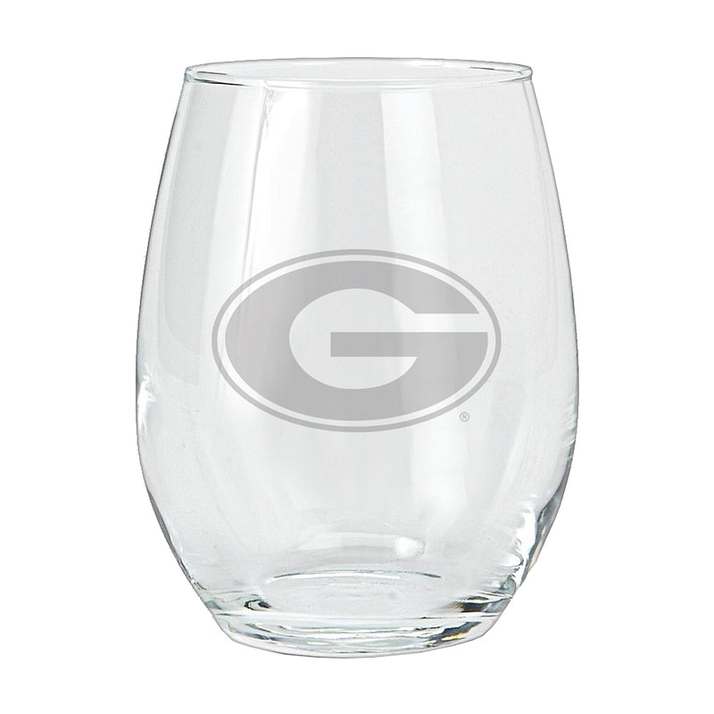 15oz Etched Stemless Tumbler | Grambling Tigers COL, CurrentProduct, Drinkware_category_All, Grambling Tigers, GRM  $12.49