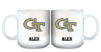 11oz White Personalized Ceramic Mug - Georgia Tech COL, CurrentProduct, Custom Drinkware, Drinkware_category_All, Georgia Tech Yellow Jackets, Gift Ideas, GT, Personalization, Personalized_Personalized 194207464939 $20.11
