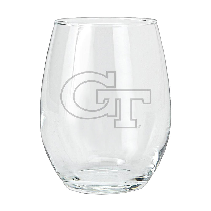 15oz Etched Stemless Tumbler | Georgia Tech Yellow Jackets COL, CurrentProduct, Drinkware_category_All, Georgia Tech Yellow Jackets, GT 194207264805 $12.49