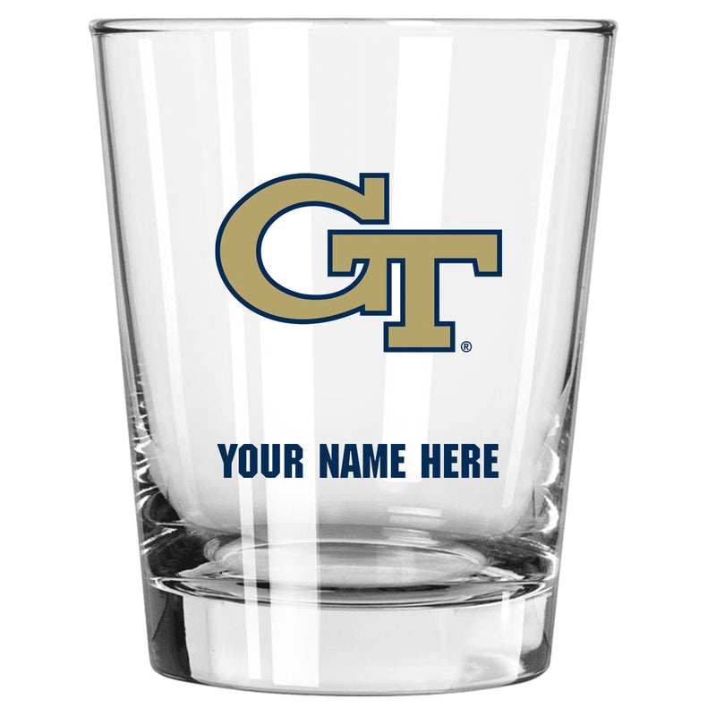 15oz Personalized Stemless Glass | Georgia Tech Yellow Jackets