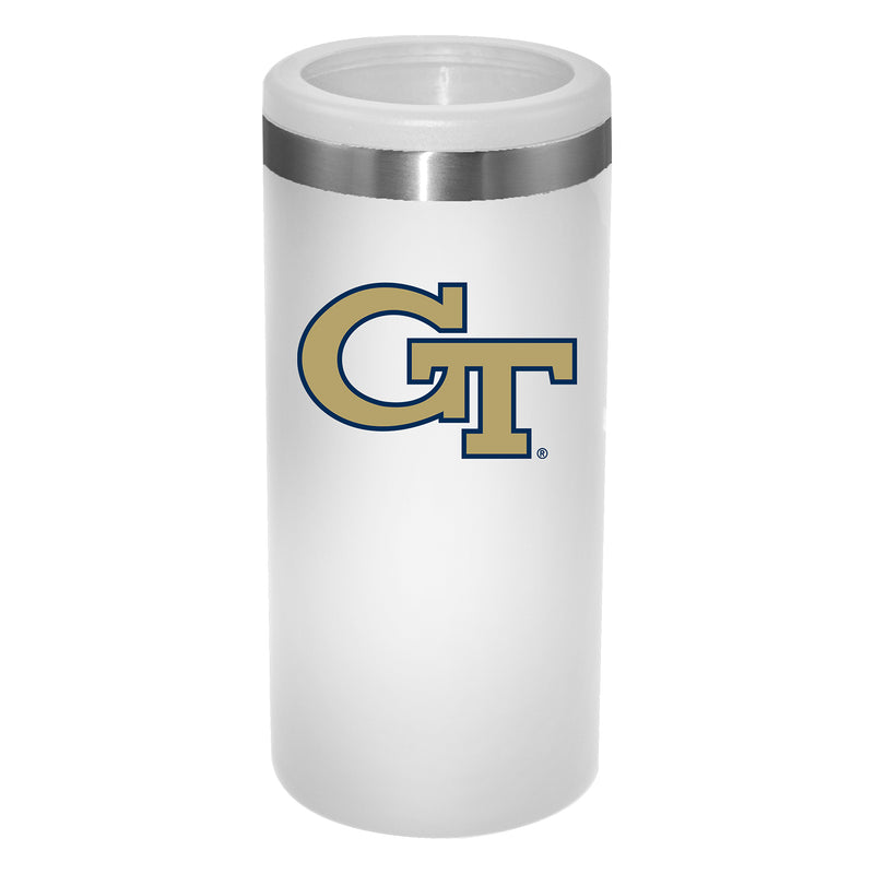 12oz White Slim Can Holder | Georgia Tech Yellow Jackets