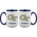 15oz Inner Color Personalized Ceramic Mug | Georgia Tech Yellow Jackets 2790PER, COL, CurrentProduct, Drinkware_category_All, Georgia Tech Yellow Jackets, GT, Personalized_Personalized  $27.99
