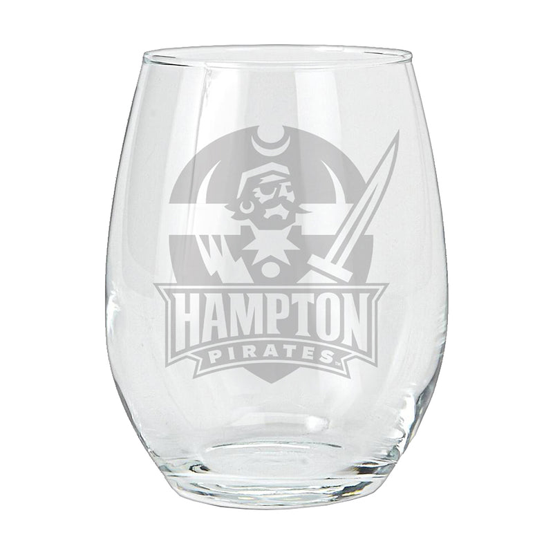 15oz Etched Stemless Tumbler | Hampton Pirates COL, CurrentProduct, Drinkware_category_All, HAM, Hampton Pirates  $12.49