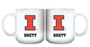 11oz White Personalized Ceramic Mug | Illinois University COL, CurrentProduct, Custom Drinkware, Drinkware_category_All, Gift Ideas, ILL, Illinois Fighting Illini, Personalization, Personalized_Personalized 194207464946 $20.11