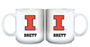 11oz White Personalized Ceramic Mug | Illinois University COL, CurrentProduct, Custom Drinkware, Drinkware_category_All, Gift Ideas, ILL, Illinois Fighting Illini, Personalization, Personalized_Personalized 194207464946 $20.11