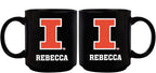11oz Black Personalized Ceramic Mug | Illinois Fighting Illini COL, CurrentProduct, Custom Drinkware, Drinkware_category_All, Gift Ideas, ILL, Illinois Fighting Illini, Personalization, Personalized_Personalized 194207389102 $20.11