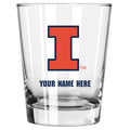 15oz Personalized Stemless Glass | Illinois Fighting Illini