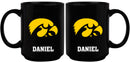 15oz Black Personalized Ceramic Mug | Iowa University COL, CurrentProduct, Drinkware_category_All, Engraved, IOW, Iowa Hawkeyes, Personalized_Personalized 194207505229 $21.86