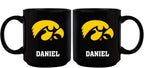 11oz Black Personalized Ceramic Mug | Iowa University COL, CurrentProduct, Custom Drinkware, Drinkware_category_All, Gift Ideas, IOW, Iowa Hawkeyes, Personalization, Personalized_Personalized 194207389027 $20.11