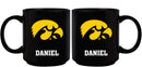 11oz Black Personalized Ceramic Mug | Iowa University COL, CurrentProduct, Custom Drinkware, Drinkware_category_All, Gift Ideas, IOW, Iowa Hawkeyes, Personalization, Personalized_Personalized 194207389027 $20.11