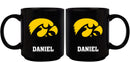 11oz Black Personalized Ceramic Mug | Iowa University COL, CurrentProduct, Custom Drinkware, Drinkware_category_All, Gift Ideas, IOW, Iowa Hawkeyes, Personalization, Personalized_Personalized 194207389027 $20.11